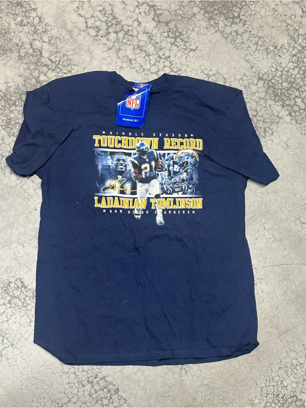 Vintage Chargers LaDainian Tomlinson Touchdown Record Graphic Tee M